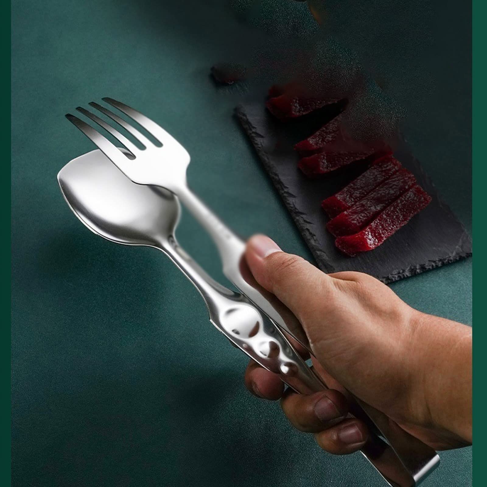 Pinces de Cuisine en Acier Inoxydable Pince intégrale publique cuillère de ménage Baguettes cuillère cuillère de Cuisine Pince de Barbecue