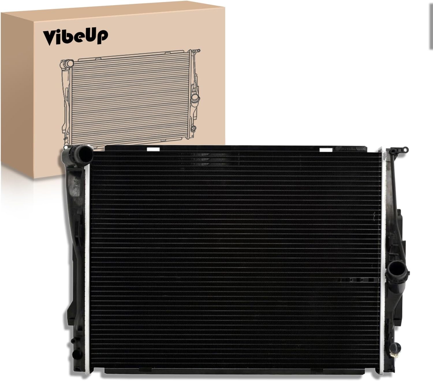 VibeUp 13392 Radiator Compatible With BMW 128i 2008-2013,for BMW 328i 2007-2013,for BMW M3 2008-2013 | #Replaces 17117542199