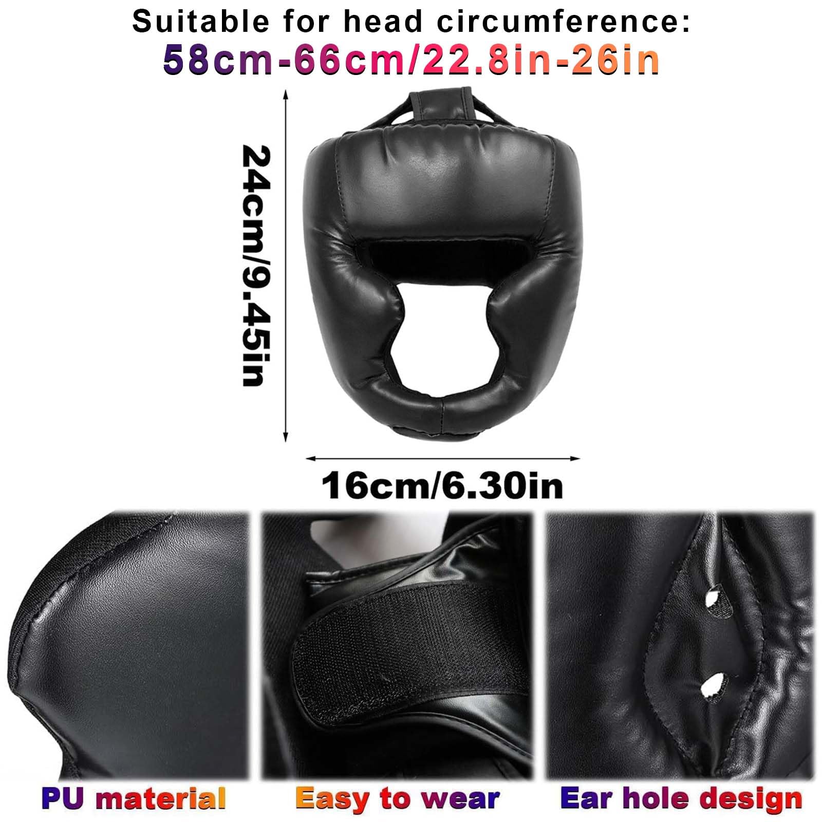 EntraînementCasque deBoxe, 24cm*16cm, CasqueBoxe, Casques Sports Combat, Casque Boxe Grapplingcasque, Casque d'entraînement de karaté, adapté au Combat Libre, au Taekwondo, au karaté