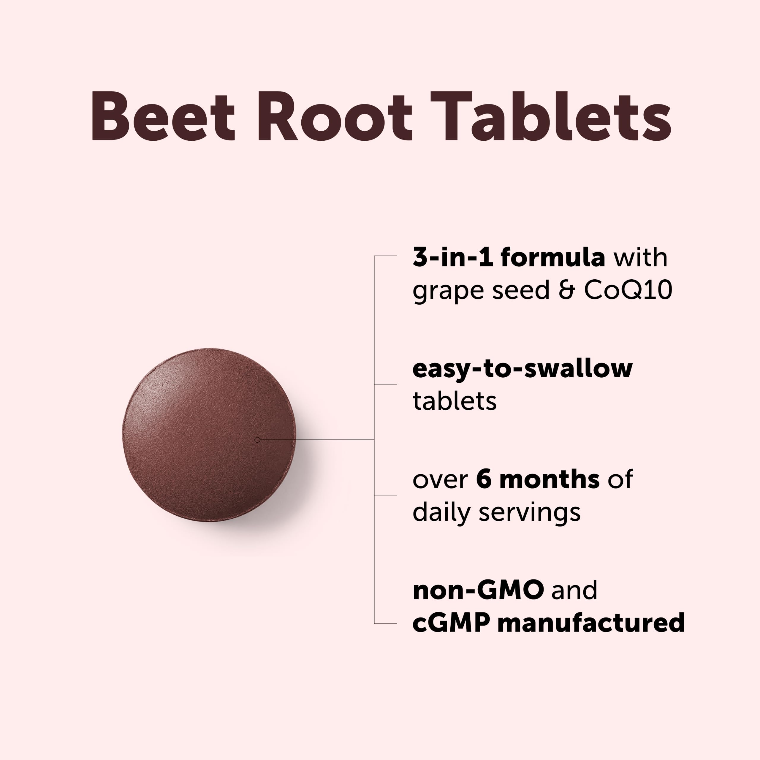 Micro Ingredients Beet Root with Grape Seed Extract & CoQ10, 400 Tablets | 200 Servings | Beet Root Supplements from Beetroot Extract | Non-GMO, Gluten Free — Amazon image 3