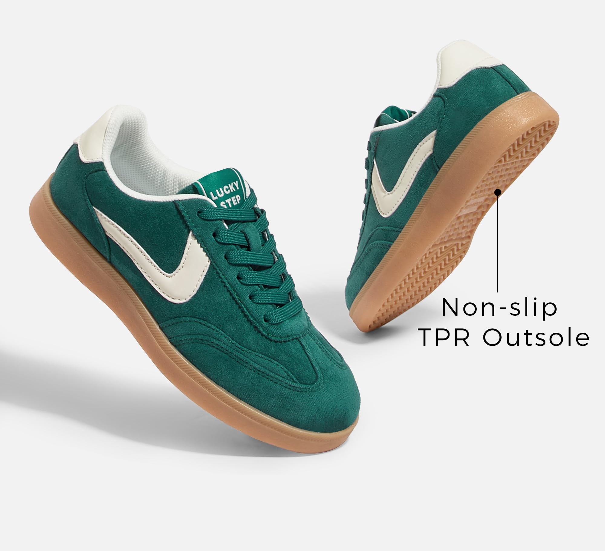 LUCKY STEP Sneakers retrò da Donna - Sneakers alla Moda Classiche, Antiscivolo e comode per Camminare e Pattinare