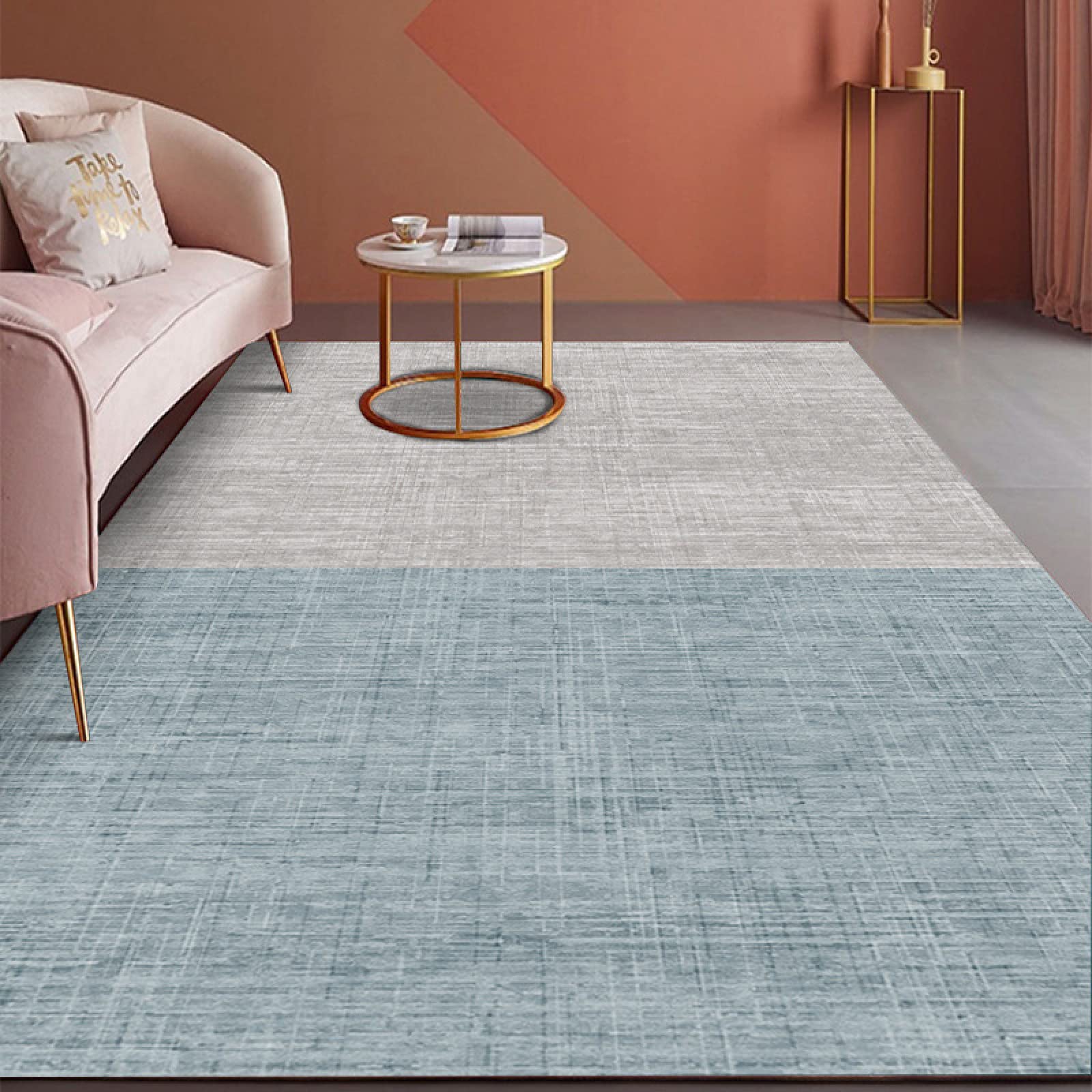 Tapis de salon géométrique anti-glisse 60x90 cm pour sécuriser vos parquets