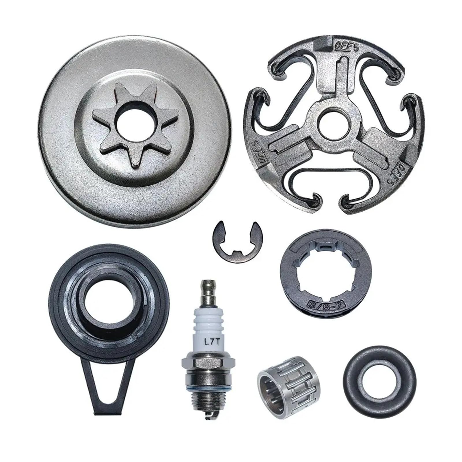 Besdupa-embrague tambor de pinón 325-7T Kit de llanta apto for H-u-s-q-v-a-r-n-=a 371 372 365 362 XP motosierra pieza de repuesto 503 93 24-71