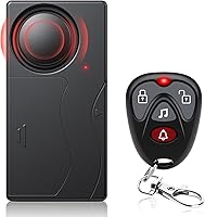 LNKERCO 110dB Anti-Theft Vibration Car Alarm, 10-Level Sensitivity, Wireless Remote for Cars, Motorcycles, Trucks, E-Bikes