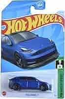 テスラ青色　TESLA MODEL Y　マッチボックス　ホットウィール　モデルY Amazon.com: Mattel Hot Wheels Tesla Model Y, HW Green Speed