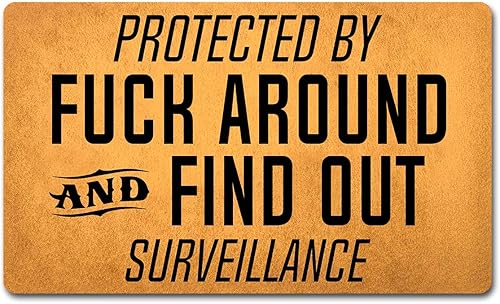 Tapete de bienvenida divertido para decoración del hogar, tapete de bienvenida con parte trasera de goma (18 x 30 pulgadas) protegido por follar y