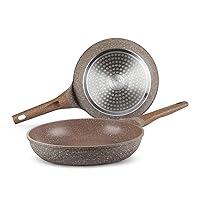 KASANOVA Set pentole antiaderente 0 Grassi, Batteria pentole a induzione e ogni piano cottura