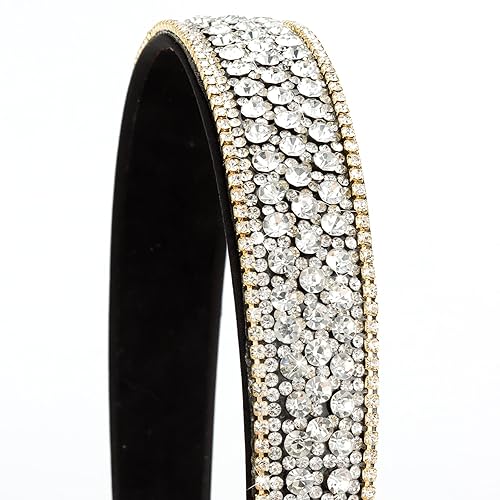 Vista 30 de YISSION 2 diademas para mujer, diadema de diamantes de imitación, diadema de perlas de cristal con brillantina, diademas de moda para niñas, Plateado