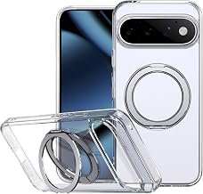 Lunivop Phone Case Compatible with Google Pixel 11 Pro XL Case Clear 360°Rotated Ring Holder 【Compatible with Magsafe】 Magnetic Kickstand Military - Grade Protection for Pixel 11 Pro XL 6.8 '' Clear