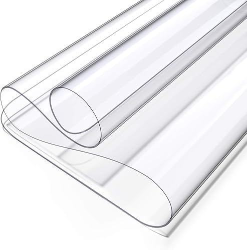 Miniatura 8 de Almohadilla de escritorio transparente, resistente al calor, impermeable, con borde redondo, de cloruro de polivinilo, duradera, protección de