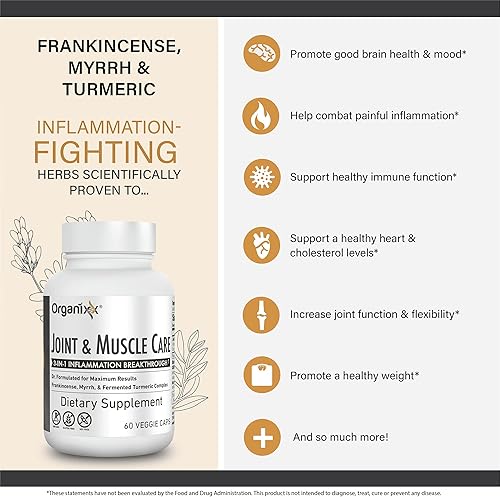 Miniatura 7 de Organixx Suplemento orgánico de hongos 7 hongos (60 cápsulas vegetarianas) y cuidado articular y muscular (60 cápsulas)