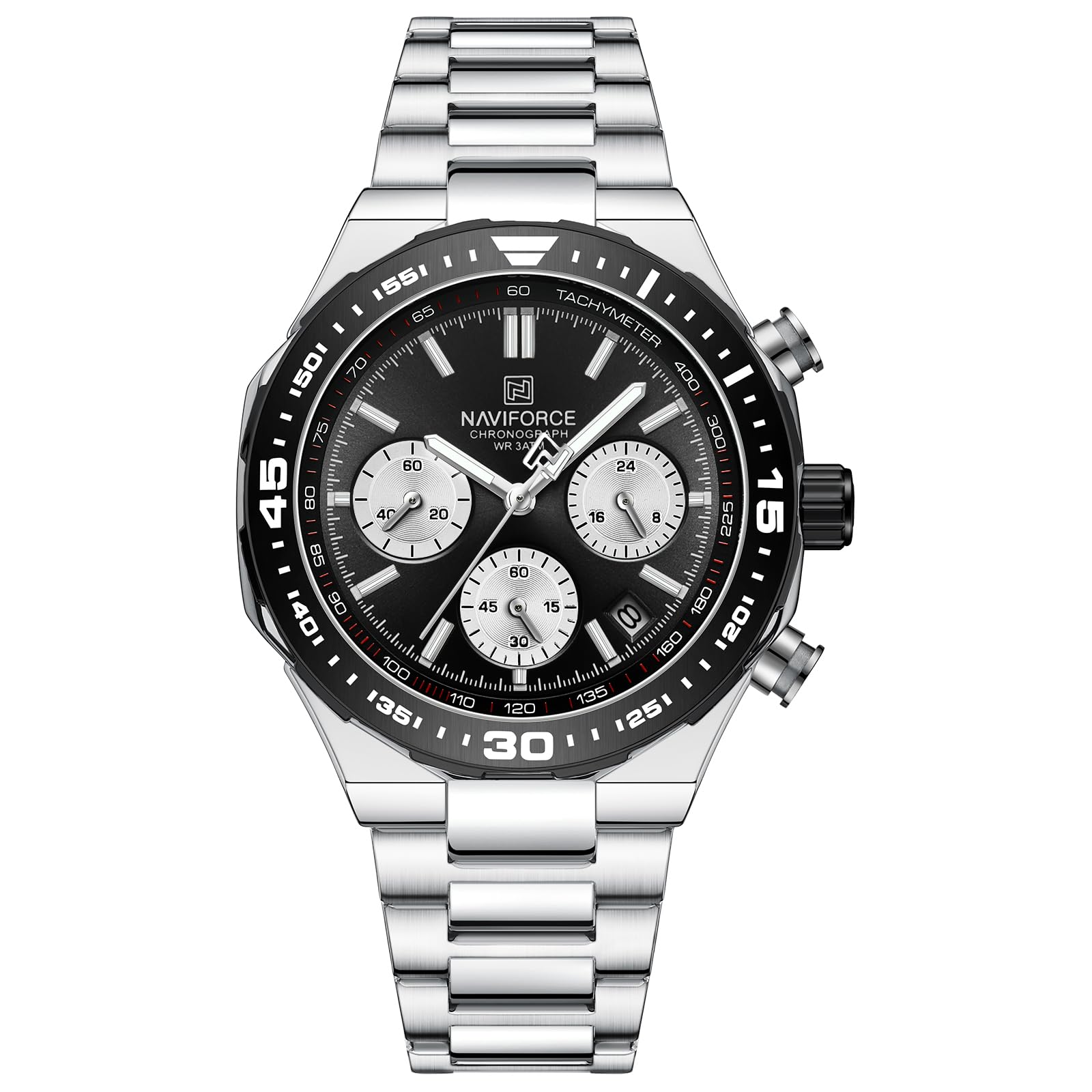 NAVIFORCE NF8049 Chronograph Analog Watch, front view