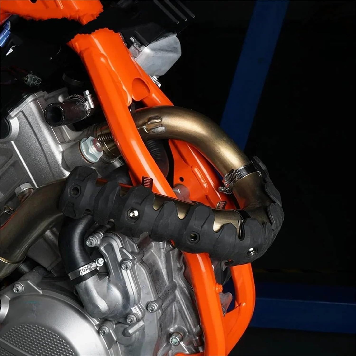 バイク用 ヒートシールド 排気マフラーパイプヒートシールドガードプロテクター のためにKTM SXF EXCF SMRに適合 のため