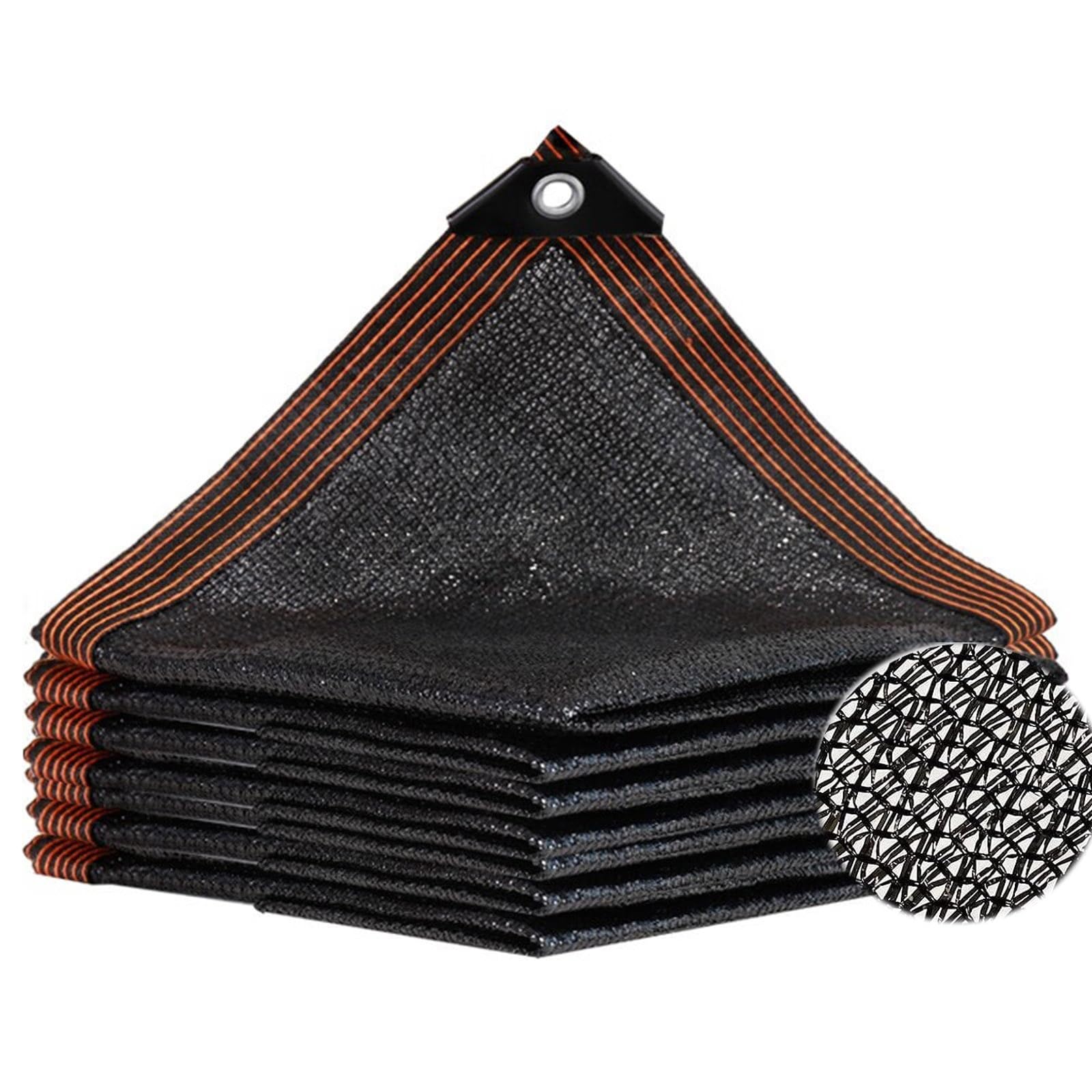 KLGFBDC Waterproof Garten Shade Netting Black with Grommets 70% UV Protection Sunshade for Plants Balcony Terrace Pond Chicken Coop (Size: 6M x 8M)