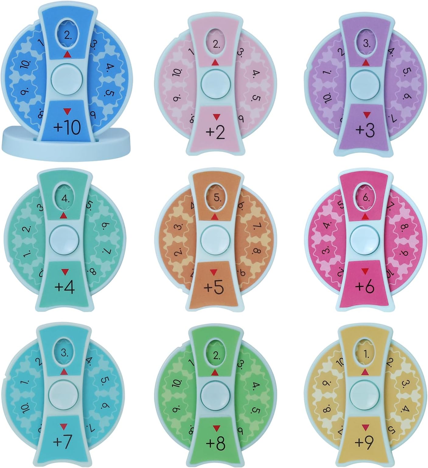 Math Fidget Spinners,Addition and Subtraction,Math Toys for Kindergarten,Preschool Children 5-7 Years Old 1st,2nd Grade School-Age Kids,Students(9pcs Add.Subtr.)