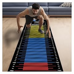 Gym Floor Mat Portable Workout Practice Mats Jump Roping Pad Fitness Practice 3mm Thick Long Jump Measuring 3x0