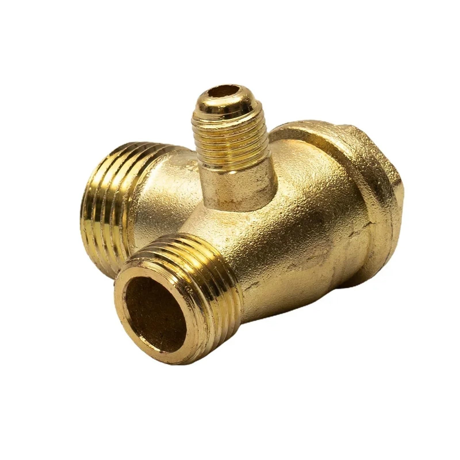 Fopure Men's One Color Air Compressor 3 Port Zinc Alloy Check Valve Connector 20 * 16 * 10 Thread Check Valve Replacet For Air Compressor Parts