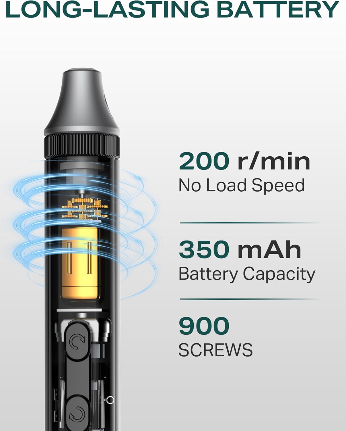 Soleilwear Mini Electric Screwdriver Set, 52 in 1 Precision Electric Screwdriver Cordless with 48 Magnetic Bits, Repair Tool Kit with Tweezers and Pry Bar - Image 5