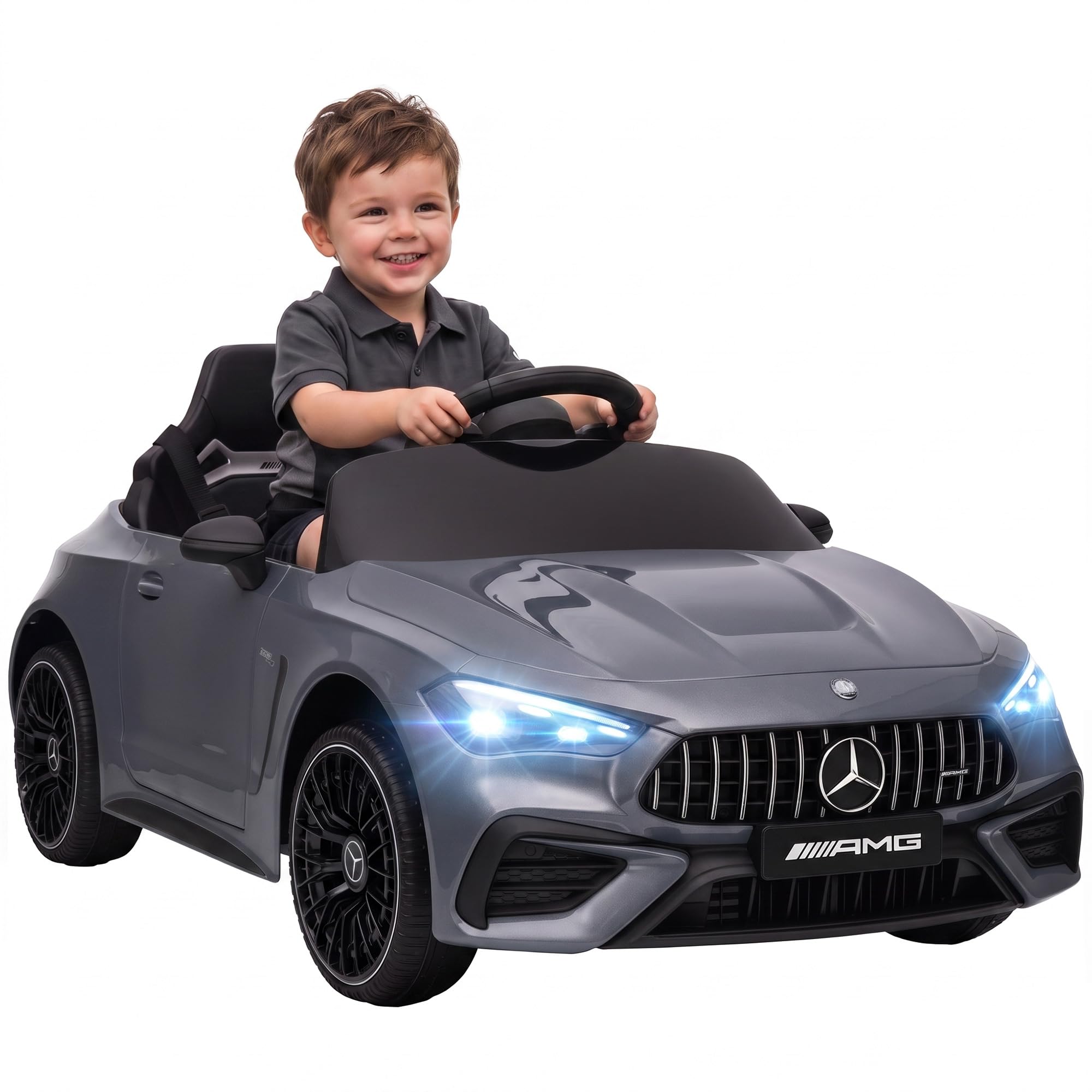 AIYAPLAY Licensed Mercedes AMG CLE 53 Kids Electric Car 12V for 3-6 Grey — image 1