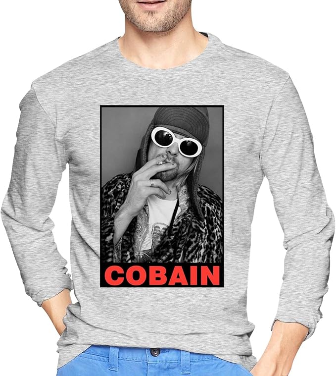 Amazon Co Jp Kurt Cobain カート コバーン 長袖 Tシャツ メンズ レディース 100 コットン 快適 通気 保温 柔らかい グラフィックtシャツ トップス 丸首 オシャレ 抗菌防臭 軽量 春夏秋冬 ヒップホップ スポツ 日常着 仕事着 室外運動 ギフト ファッション
