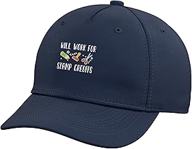 Will Work for Stamp Credits Card Maker Papercrafting Adjustable Baseball Hat