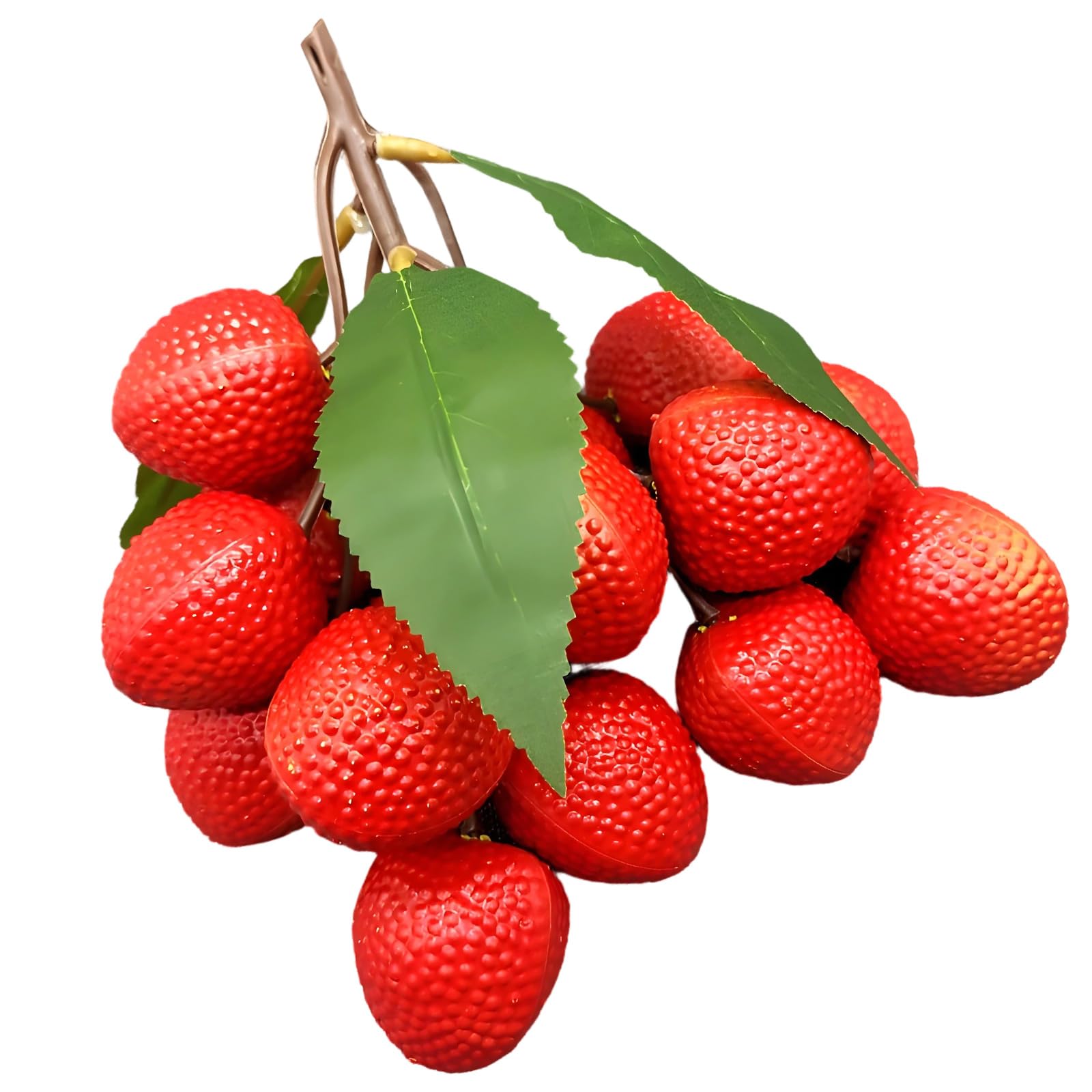 Mekalero Realistic Artificial Lychee Model Simulation Litchi Fruit Toy for Outdoor Indoor Decoration Photography Tool Fruit Arrangement