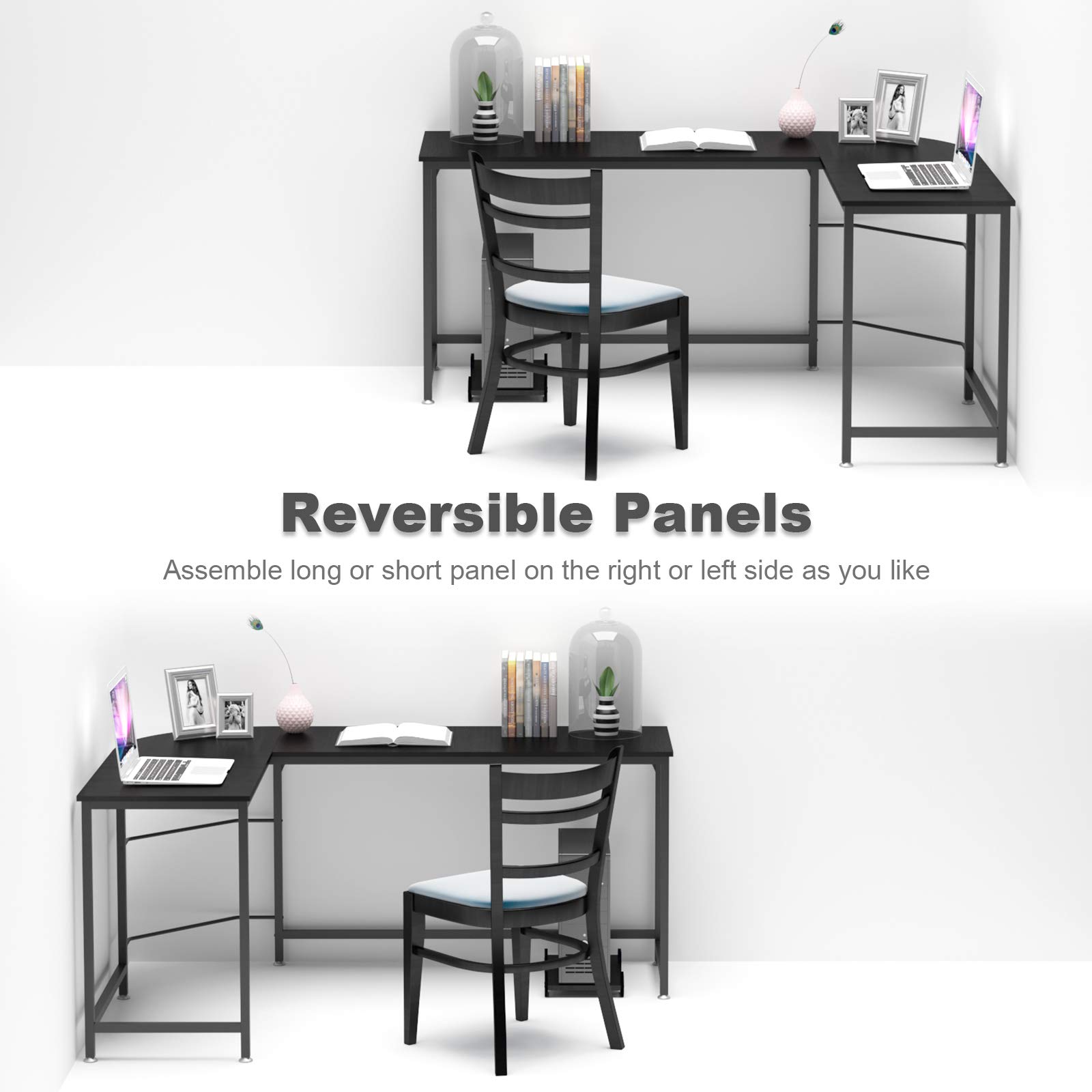 Buy Teraves Reversible LShaped Desk Corner Gaming Computer Desk Office