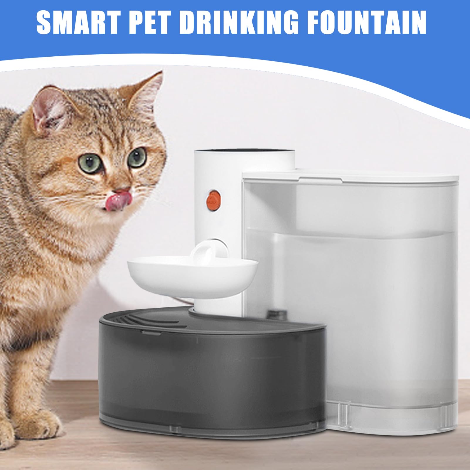 Dispensador Automático De Agua para Gatos, Gatos,Bebedero Perros Y Gran | Capacidad Mascotas, Fuente Tazón Beber Bebedero