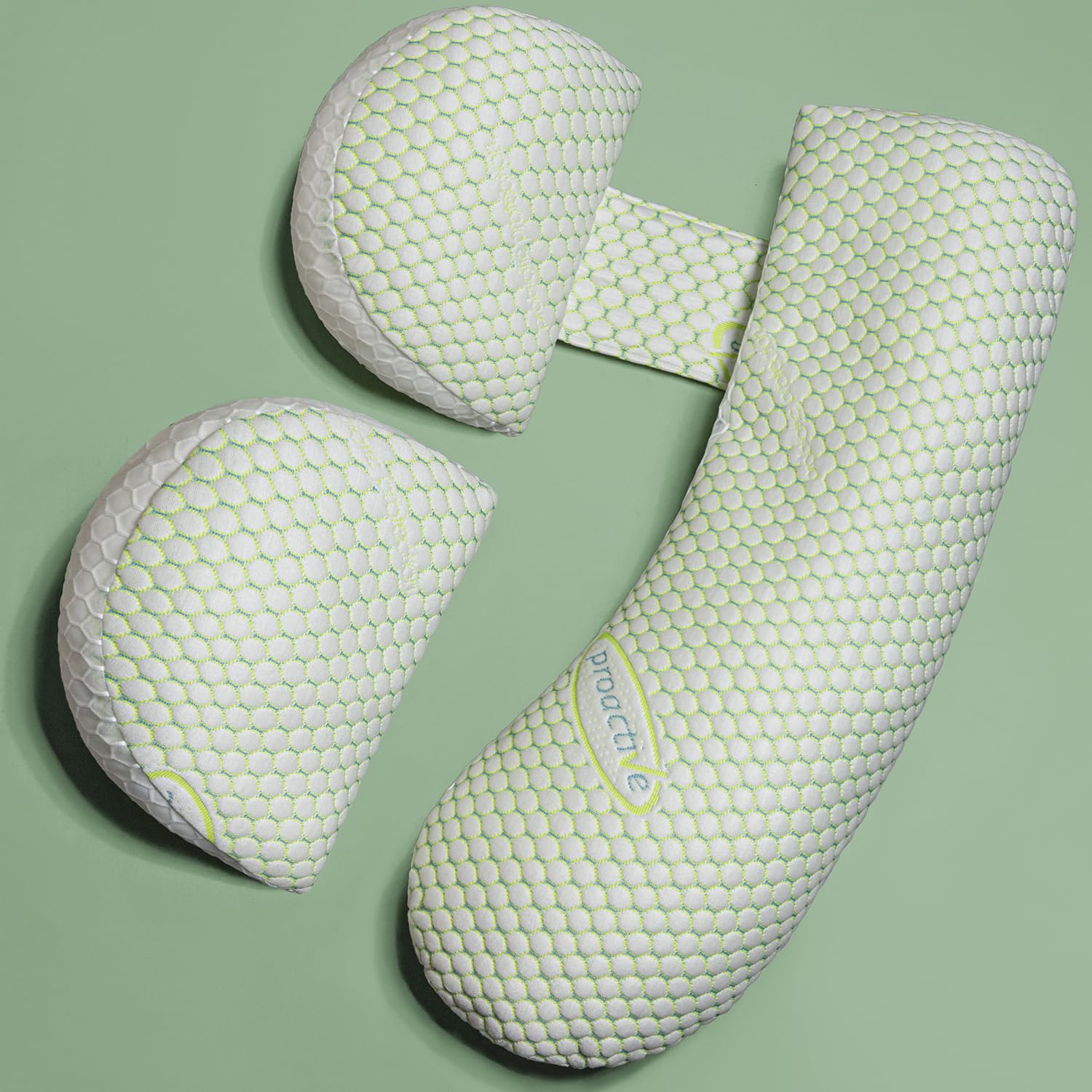 U Shaped Pregnancy Pillow for Sleeping,Adjustable Wedge Maternity Pillow,Detachable Maternity Pillow for Pregnant Women,Body Support Pillow for Back,HIPS,Legs (Upgraded Green)