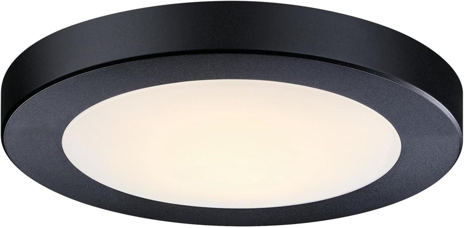 Westinghouse Lighting LED Indoor/Outdoor Flush Mount Fixture with Color Temperature Selection-Black