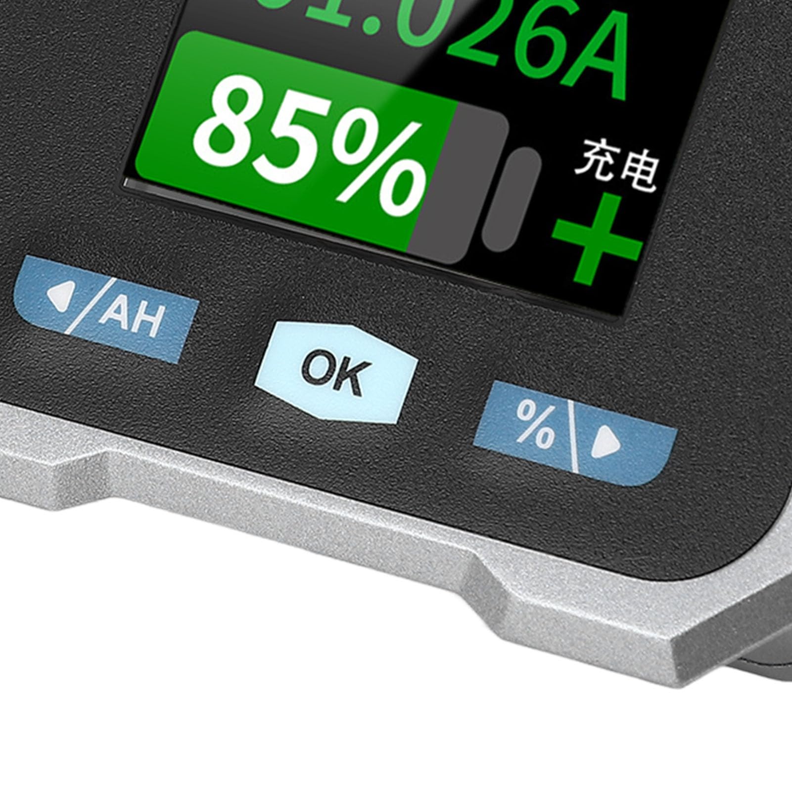 FTVOGUE Inteligentny Monitor Akumulatora, Wyświetlacz LCD, Wielofunkcyjny Tester Napięcia Akumulatora 10-100 V, Multimetr Prądu Stałego do Użytku Samochodowego i Morskiego