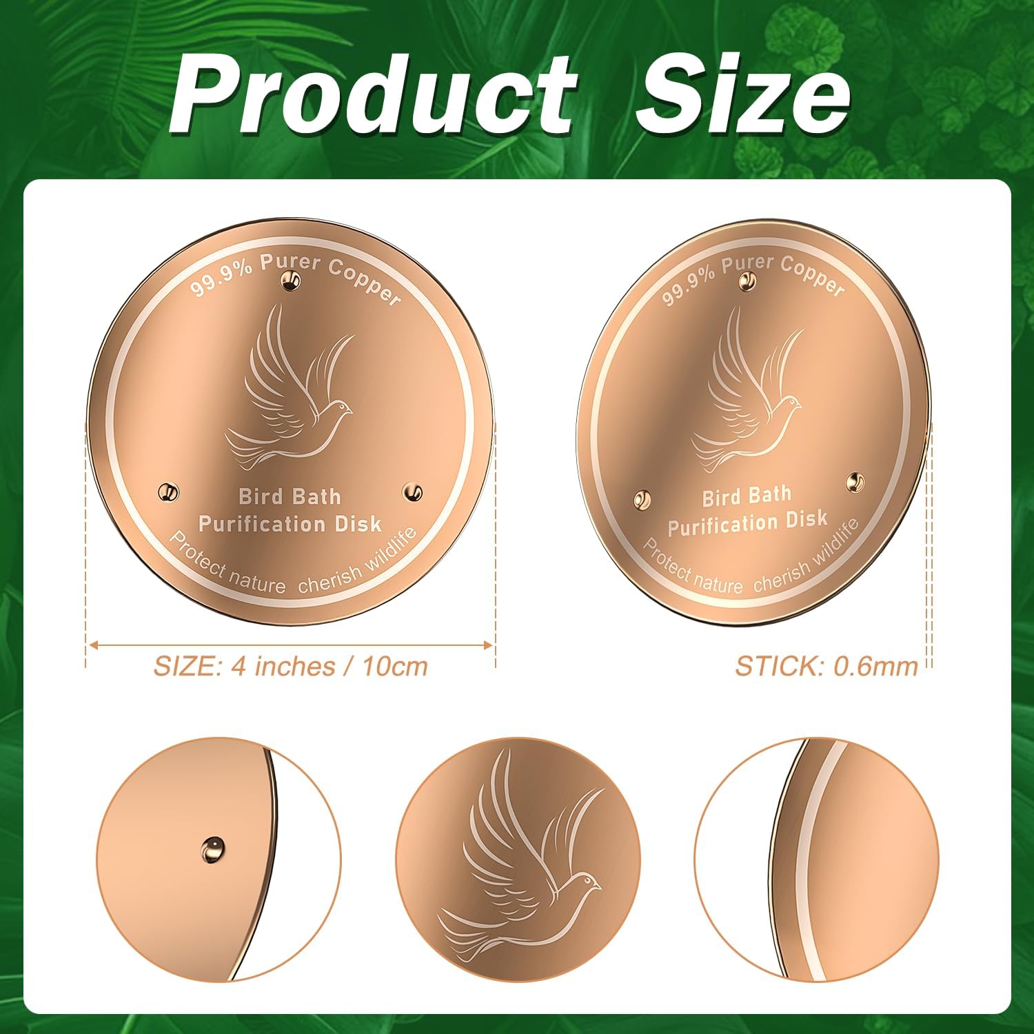 Birdbath Copper (6, Pure Copper)