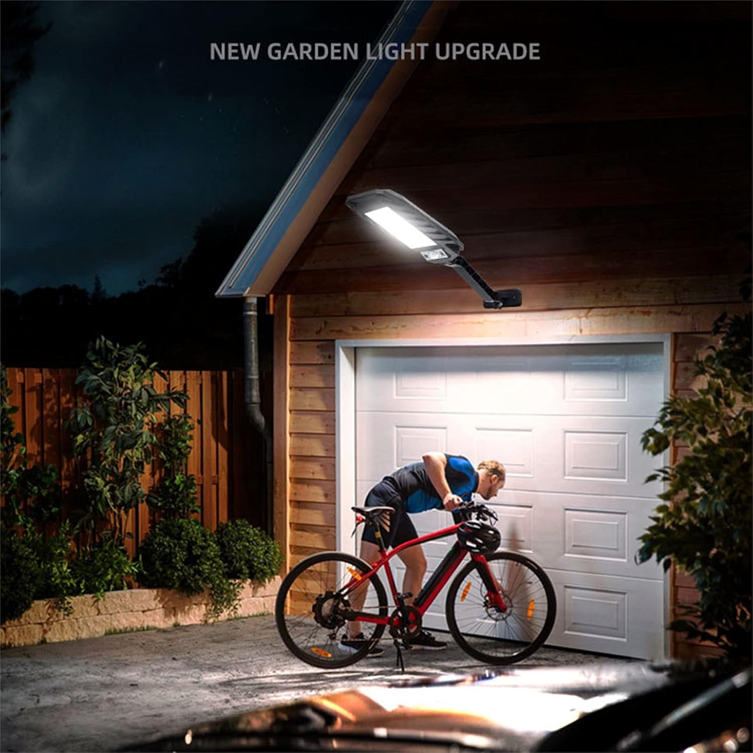 Wireless Solar Outdoor Lights, IP65 IP65 Waterproof Solar Floor Lights ③ Lighting Modes Solar Security Lights With Motion Sensor For Backyard Patio Path 60led