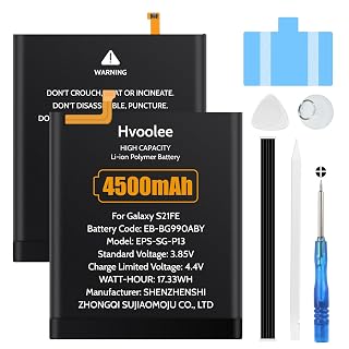 Akku für Samsung Galaxy S21 FE 5G : EB-BG990ABY 4500mAh Ersatz akku für Galaxy S21 FE SM-G990B/DS Batterie mit professionellem Reparaturwerkzeug - Amazon product rated Grade A