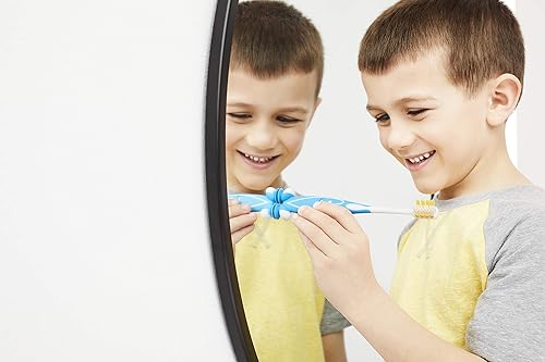 Miniatura 5 de Cepillo de dientes alimentado por batería para niños, cerdas cónicas V++Max, cara feliz, 2 unidades (paquete de 1), color rosa