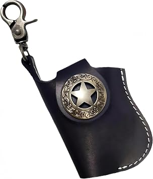Leather Lighter Case Compatible Zippo Lighter - Lighter Cover and Pouch with Keychain for Zippo Lighters Top Grain Leather Pouch in Black or Brwon