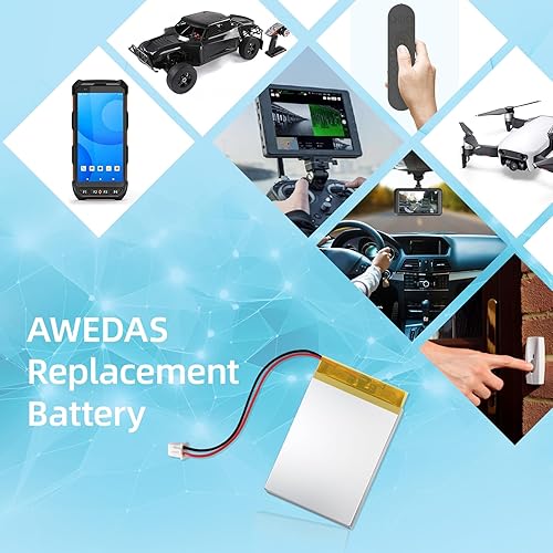 Miniatura 3 de Paquete de 2 baterías 103454 de 2000 mAh 103454 Lipo 103454 Batería recargable Lipo compatible con múltiples dispositivos 103454 baterías de