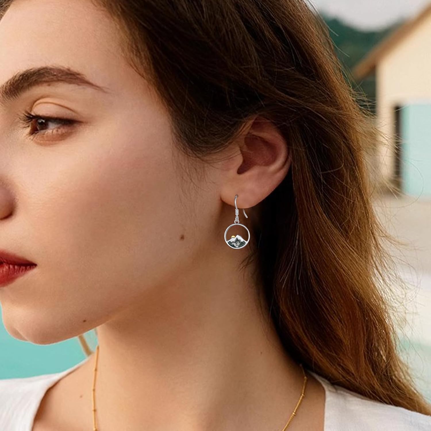 Mountain Mustard Seed Earrings for Women 925 Sterling Silver Lotus/Cross Dangle Drop Earring Christian Jewelry Outdoor Birthday Gifts