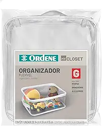 Ordene - Organizador Flexível em PVC Transparente, Tamanho Grande, Linha My Closet