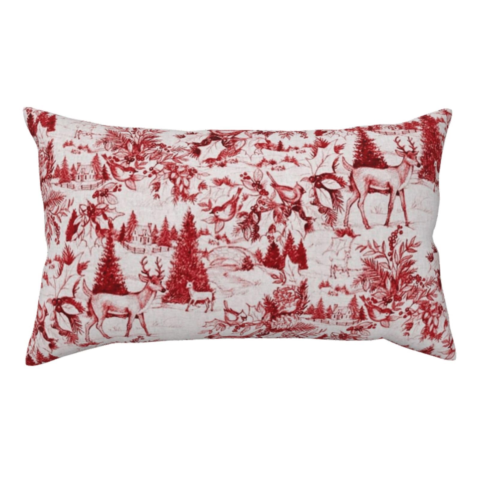 WSHFFILO Animal Wilderness Bear Deer printed Pillow Case 20x36in Corduroy Throw Pillow Cover