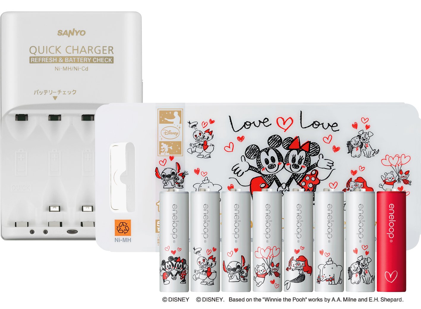 Amazon | SANYO eneloop ディズニー110周年限定単3形8本パック+残容量 