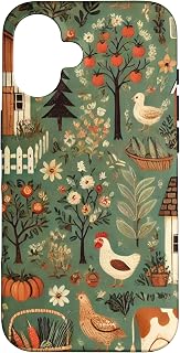 Farmhouse Homestead Farm animals chickens cows & garden Case for iPhone 16