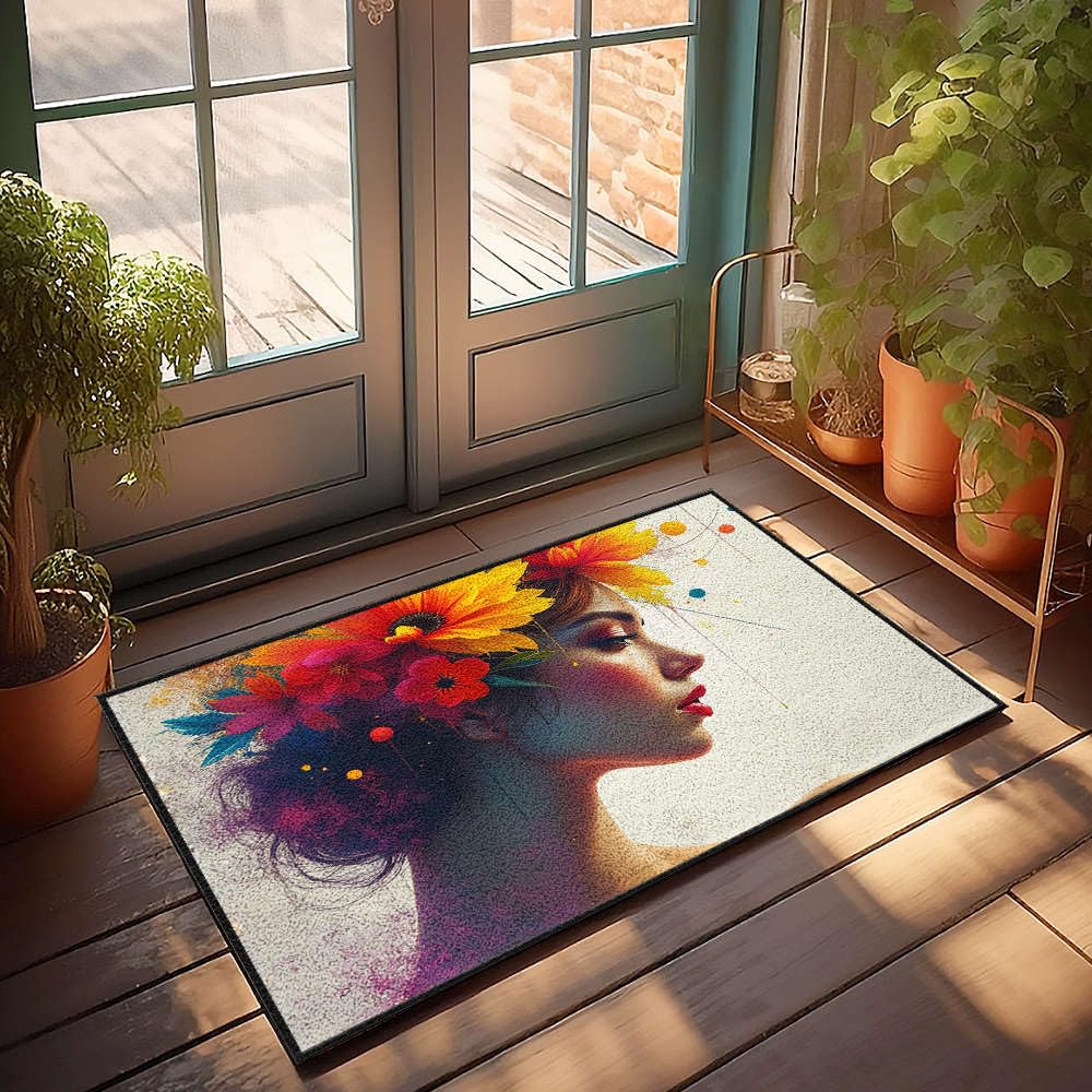 Tapis de porte intérieur entrée de maison grand paillasson d'extérieur 65x90