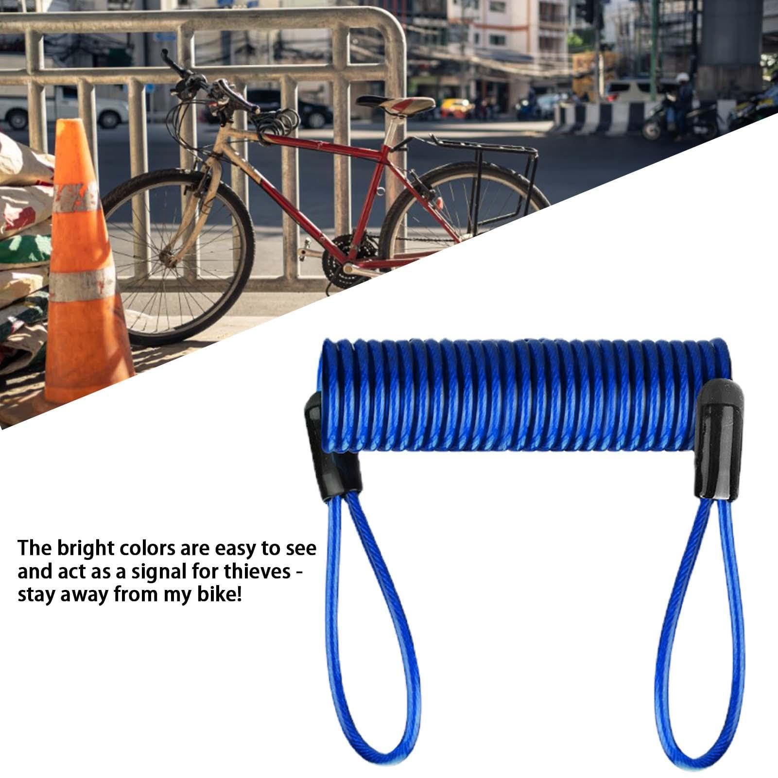 Câble De Rappel De Verrouillage De Moto - Câble De Rappel De Verrouillage à Double Anneau, Corde De Sécurité à Ressort En Fil D'acier Pour Scooter, Moto, Véhicules, Bagages, Casques