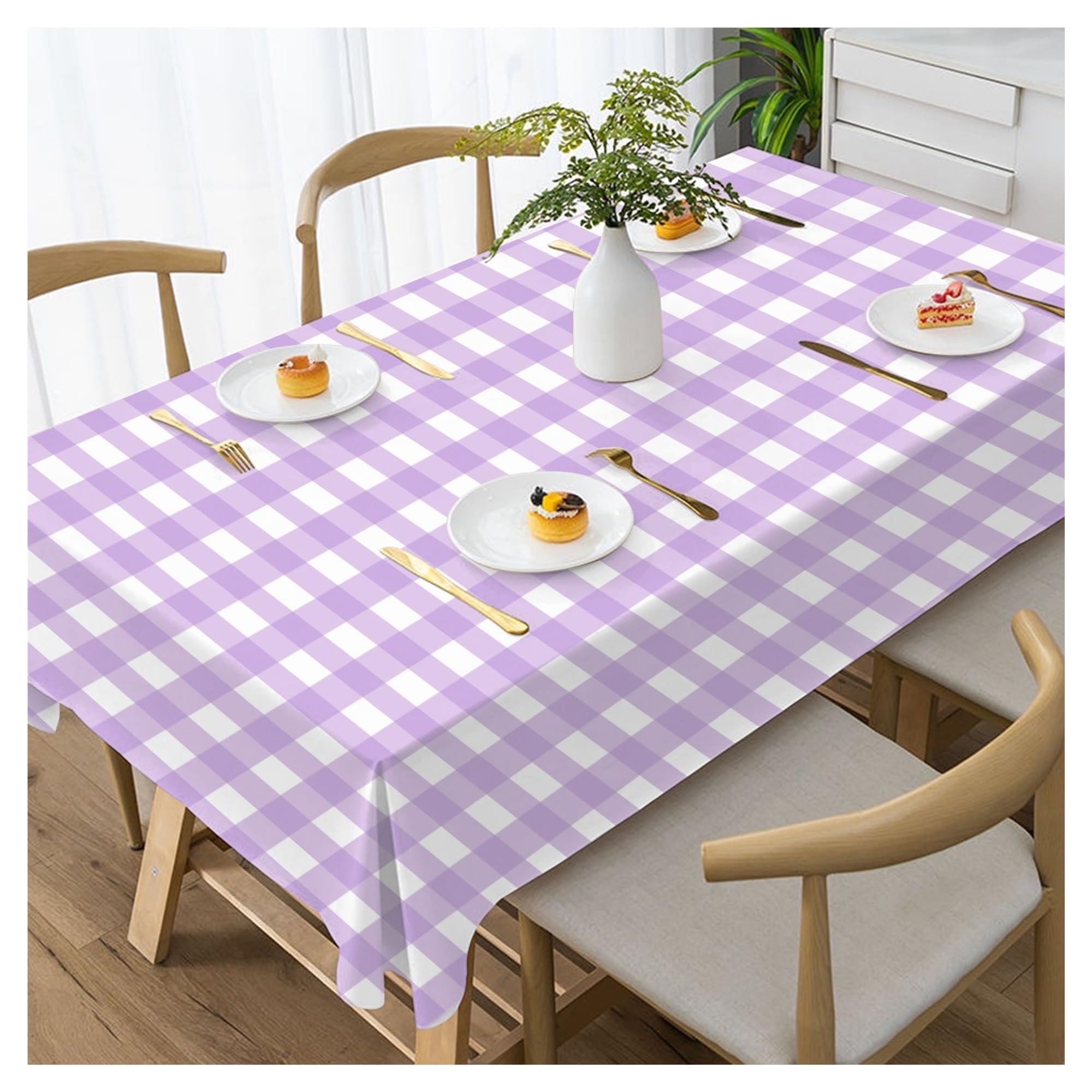 BDFJEDS Waterproof Tablecloth Tablecloth Simple Wind Waterproof Home Dining Table Tea Decoration Tablecloths(COLOR3,140X180CM)