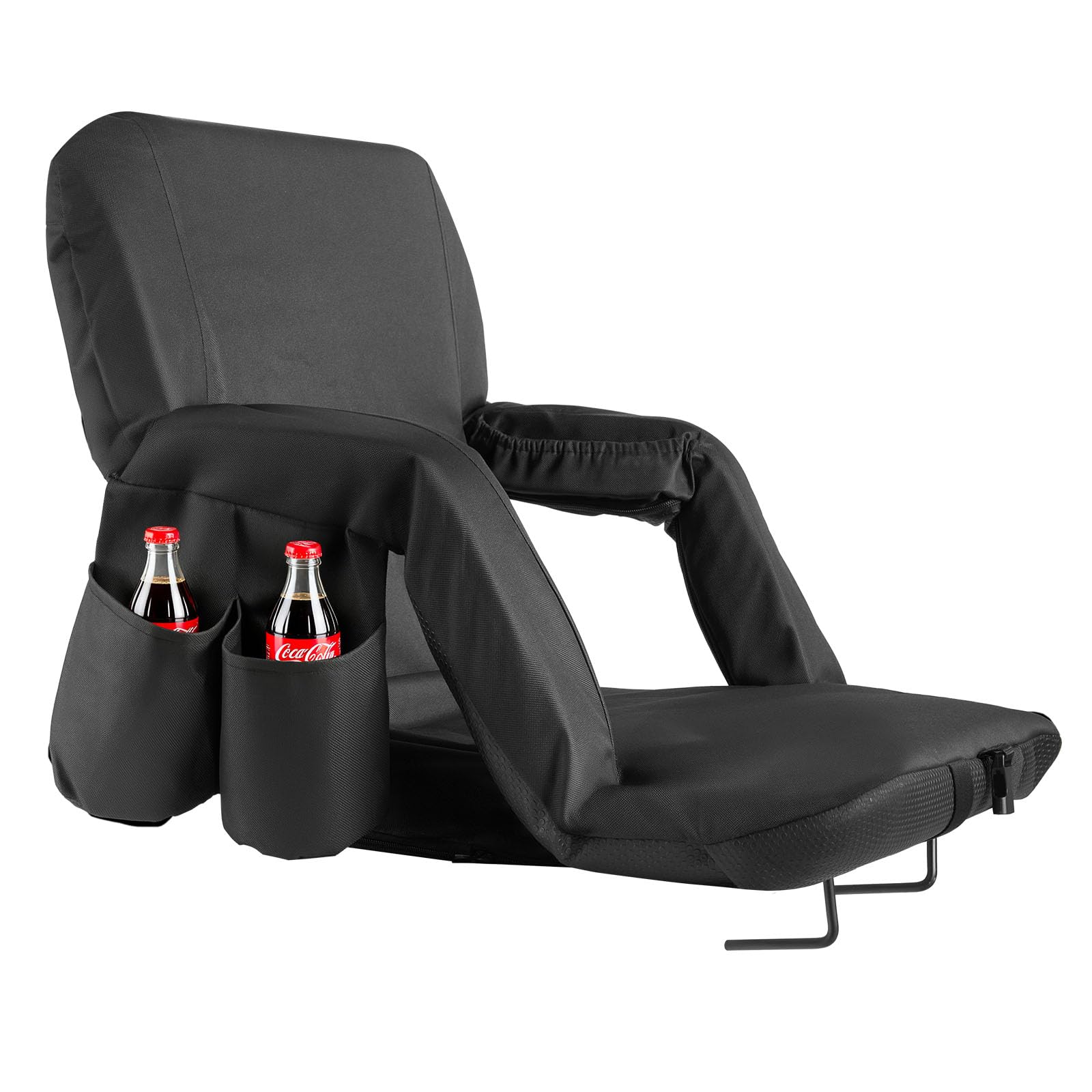 VEVOR Siège de Stade Large à 6 Angles réglables, Chaise de Gradin rembourré de 69,85 mm avec accoudoir et Support Dorsal, Chaise de Stade avec Porte-gobelet, pour événement Sportif, Concert, 2 pcs