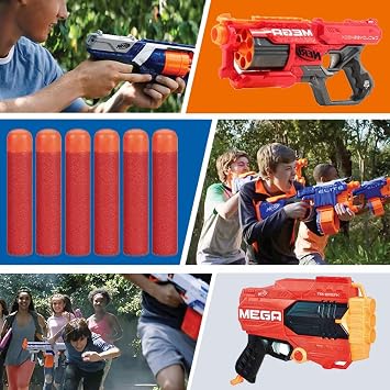Mega Dart Refill Pack 180 Pcs 9.5cm Red Premium Refill Bullets for N-Strike Mega Series Blasters