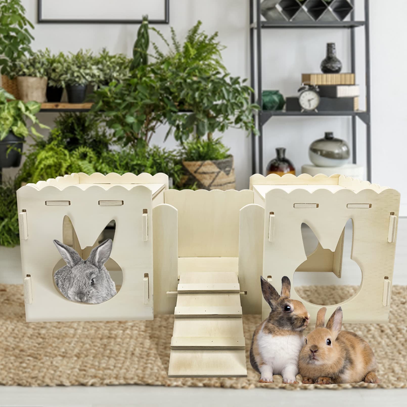 Bunny Maze, Rabbit Tunnel, Rabbit Feeder, Bunny Castle Wood, Bunny