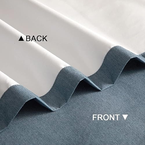 Miniatura 25 de LOYOLADY Cortinas opacas blancas puras de 72 pulgadas de largo, juego de 2 paneles de cortinas con aislamiento térmico para sala de estar, cortinas