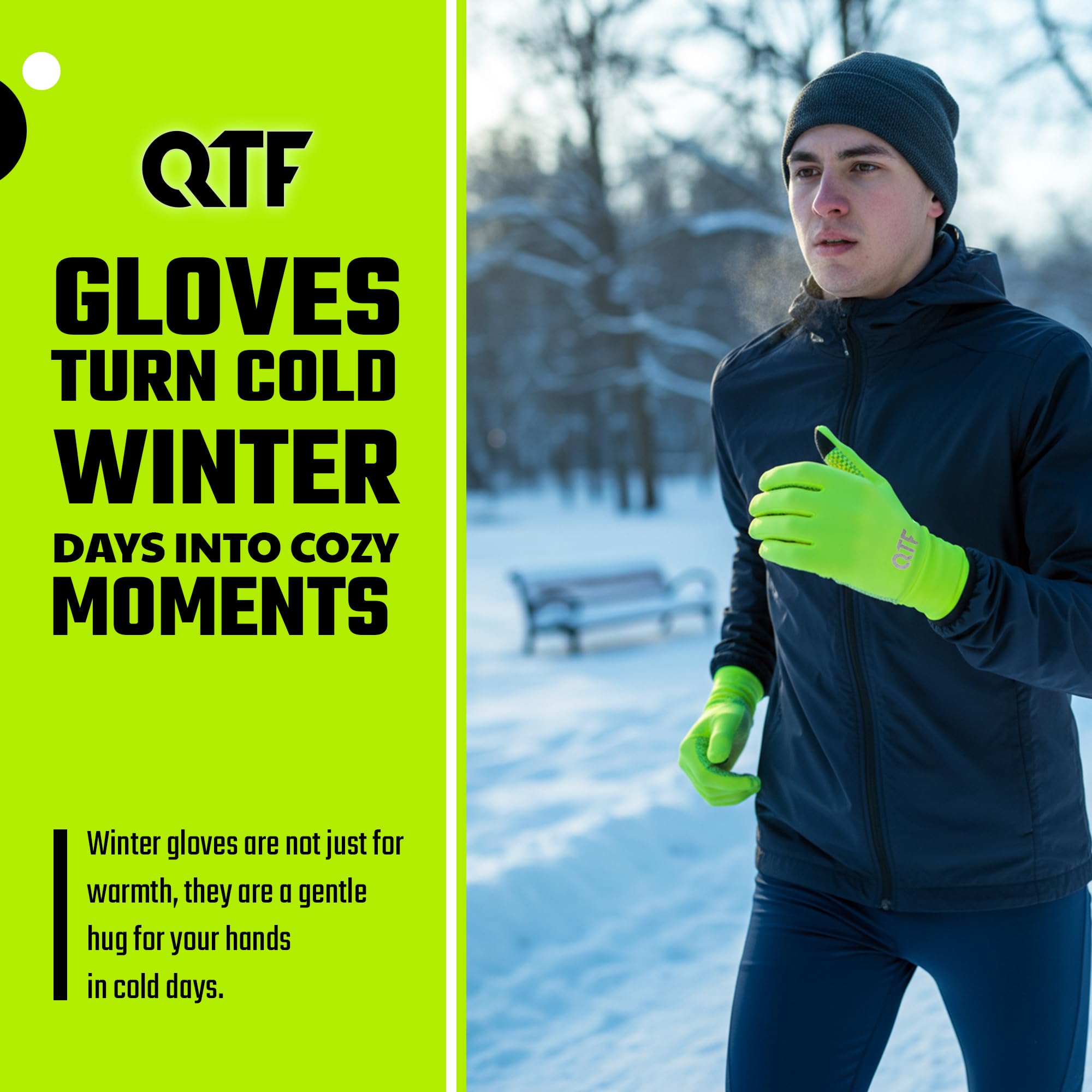 QTF Guantes deportivos ligeros para hombre y mujer, guantes para pantalla táctil, para correr, forro delgado y cálido, para invierno, ciclismo, caminar, ciclismo, deportes, conducción, antideslizantes